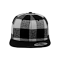 Miniatyrbillede 2 af 6: Snapback Kasket - Flexfit - Grå Sort Check - One Size - Urban - Efterår/Vinter sort/flerfarvet