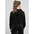 Miniatyrbillede 3 af 4: Sweatshirt med hætte til kvinder Urban Classics cropped velour oversized (GT) - sort - XXL Svart XXXXL
