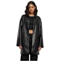 Miniatyrbillede 2 af 4: Manteau i kunstlæder til kvinder Urban Classics Svart M