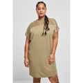 Miniatyrbillede 5 af 6: Robe - Urban Classics - Skjorte kjole - Elastisk blonder - Rund hals - Omslåede ærmer grön khaki XS