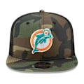 Pikkukuva 3 / 4: Throwback Miami Dolphins Mesh 9Fifty Snapback-lakki puukamouflage