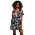 Miniatyrbillede 1 af 4: Kort jumpsuit med bælte til kvinder Urban Classics Viscose GT - sort - XXL Svart XXXXL