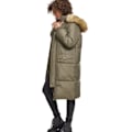 Miniatyrbillede 4 af 4: Oversized Frakke i Falsk Pels til Kvinder - Urban Classics Ladies - Olivengrøn Oliv XS