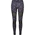 Miniatyrbild 1 av 6: Leggings dam - Urban Classics - Tech Mesh AOP - Mönstrad design - Meshinsatser - Stretchkomfort svart M