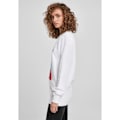 Miniatyrbillede 4 af 6: T-shirt til kvinder - Mister Tee - Glad jul kat - 100% bomuld - Oversized pasform - Korte ærmer Vit XS