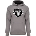 Miniatyrbillede 1 af 4: Hoody - New Era - NFL SIDELINE - Las Vegas Raiders - Grå - 80% bomuld, 20% polyester - S