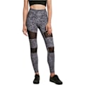 Miniatyrbillede 3 af 6: Leggins med tryk til kvinder Urban Classics Tech Mesh AOP svart XXXXL