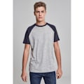 Miniatyrbild 4 av 6: T-shirt - URBAN CLASSICS - Raglan Contrast 2.0 - Mörkbrun/Flaskgrön - 100% bomull - Korta ärmar mörkbrun/flaskgrön jag
