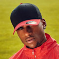 Miniatyrbillede 2 af 4: Baseballcap - Flexfit - WOOLY COMBED - Strækbar - Sort/Rød - Sportstøj Sort rød S / M