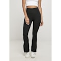 Miniatyrbillede 1 af 4: Legging dame Urban Classics økologisk interlock bootcut - sort - XL Svart XS