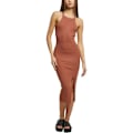 Miniatyrbillede 2 af 4: Urban Classics Damer - Midi Rib Strik Robe Brun XXL