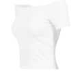 Miniatyrbillede 1 af 4: Urban Classics Damer - Off Shoulder Rib Top uden stropper Vit XL