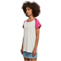 Pikkukuva 3 / 4: Naisten T-paita Urban Classics Contrast Raglan - vaaleanharmaa/viininpunainen - XS Ljusgrå/lila XS