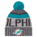 Miniatyrbild 1 av 3: Vinterhatt - New Era - NFL SIDELINE 2017 - Miami Dolphins - Fleece-foder - 100 % akryl
