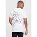 Miniatyrbillede 3 af 6: T-shirt - Mister Tee - hænde i bøn - 100% bomuld - Korte ærmer - Normal pasform hvid M