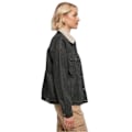 Miniatyrbillede 4 af 4: Oversize kvindedenimjakke med sherpa-krave Urban Classics GT - sort - 2XL Svart XXL