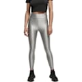 Miniatyrbild 2 av 4: Urban Classics Shiny Metalic leggings med hög midja för kvinnor Mörksilver XL
