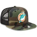 Miniatyrbillede 2 af 4: Throwback Miami Dolphins Mesh 9Fifty Snapback Kasket i træ camo