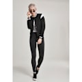 Miniatyrbillede 4 af 5: Teddy-jakke - Urban Classic - Kvinde - Sort/Hvid - Universitetsstil - 63% bomuld, 37% polyester sort hvid S