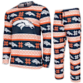 Miniatyrbillede 1 af 4: NFL-hold Vinter JULE Pyjamas Sæt skjorte og bukser Denver Broncos XL