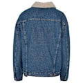 Miniatyrbillede 4 af 6: Jeansjakke - Urban Classics - Oversized - Sherpa-krave - Blødt foder - Dame marinblå jag
