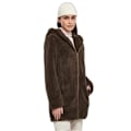 Miniatyrbillede 1 af 4: Sherpa Jakke Dame Urban Classics - Brun - S - Lange Ærmer - Ikke Åndbar - Ikke Vandtæt kastanj XS