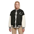 Miniatyrbillede 1 af 4: Blouson oversize dame Urban Classics Big U College GT - sort/hvid - 5XL Svart vit XXL