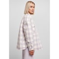 Miniatyrbillede 6 af 6: Flannel skjorte - Urban Classics - Polstret - Ternede mønster - Oversized pasform - Polstret foring vit/lila S