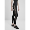 Miniatyrbillede 4 af 4: Legging dame - Urban Classics - Flock Lace Stripe - Sort - Voksen sort XS