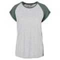 Pikkukuva 6 / 6: Naisten t-paita - Urban Classics - Kontrastiraglan - Vaaleanharmaa/vihreä - Lyhyet hihat - Loose-malli ljusgrå/grön S