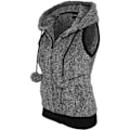 Miniatyrbillede 5 af 5: Veste til kvinder - Urban Classics - Teddy melange - Uden ærmer - Justerbar hætte - 2 lommer sort hvid M