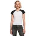Pikkukuva 1 / 4: T-paita baseball retro naisille Urban Classics Organic Stretch GT - valkoinen/musta - 2XL vit svart XXXXXL
