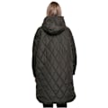 Miniatyrbillede 3 af 4: Parka med hætte til kvinder Urban Classics Oversized Diamond Quilted - sort - L sort S
