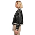 Miniatyrbillede 2 af 4: Oversize kort satin jakke til kvinder Urban Classics College GT - sort - 2XL Svart XXXXL
