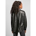 Miniatyrbillede 5 af 6: Chemise dame Urban Classics faux læder over svart M