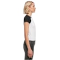 Miniatyrbillede 4 af 4: T-shirt baseball retro dame Urban Classics Organic Stretch GT - hvid/sort - 2XL vit svart XXXXL