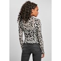 Miniatyrbillede 5 af 6: Turtleneck Dame - Urban Classics - All-Over Print - Lange Ærmer - Mesh Stof - Elastisk Komfort vit svart XS