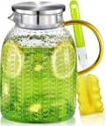 Vattenkaraff, glaskaraff, 1,8 liters glaskaraff med lock