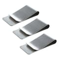 3X Sedelklämma, Rostfritt Stål Silver
