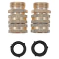 2 st Mässingsslangkoppling Kraftig 3/4\" Mässing Trädgårdsslang Dubbel Vridbar Adapter