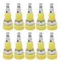 10 st 2 mm banan hona jack socket kontakt adapter panel mini bindningsstolpe för elektroniskt instrument, gul