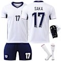 Pikkukuva 4 / 6: 2024 UEFA Eurojen Englannin pelipaidat nro 9 Kane 10 Bellingham 20 Foden jalkapalloasusetti rajatylittävä versio No. 4 with socks and protective gear XS size