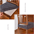 Pikkukuva 4 / 6: Kiinteäväriset pehmustetut joustavat fleece-tuolinpäällinen 咖啡 一件套
