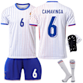 Miniatyrbild 4 av 5: 2024 Franska fotbollströja med nummer 10 Mbappe, 7 Griezmann, 9 Giroud, 11 Bale - Europacup-utgåva No. 7 with socks and protective gear 26 yards