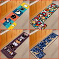 Pikkukuva 2 / 6: Keittiön lattiamatot, makuuhuoneen sängynmatot, konepesu mahdollisuus. tidal cat 40 * 60+40 * 120cm two packs