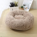 Miniatyrbild 1 av 5: Rund plysch husdjursbo Khaki Outer diameter 60cm