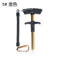 Miniatyrbild 1 av 6: Aluminiumlegering Bärbar T-krok Extractor Fiskkrok Separator 5 # gold+gold buckle spring rope