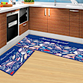 Pikkukuva 3 / 6: Keittiön lattiamatot, makuuhuoneen sängynmatot, konepesu mahdollisuus. tidal cat 40 * 60+40 * 120cm two packs