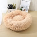 Miniatyrbild 1 av 5: Rund plysch husdjursbo Champagne color Outer diameter 110cm