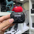 Miniatyrbild 6 av 7: Lämplig För Kolfiber Airpods Pro2 Skyddsöverdrag Apple Bluetooth Headset Laddningsfall Skyddande Case Airpods 3K Pattern [Bright Black]] AirPods Pro2